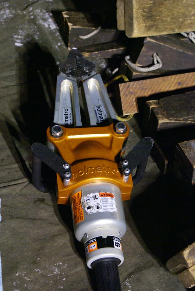 Holmatro brand spreader commonly referred to as the &quot;Jaws of Life&quot; &quot;NYS Accident Victim Extrication Course 12/29/2011&quot;